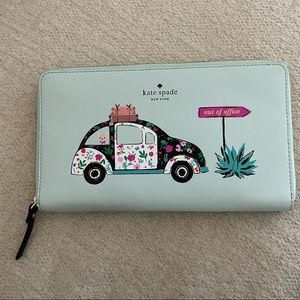 Brands new Kate Spade large light blue summer wallet